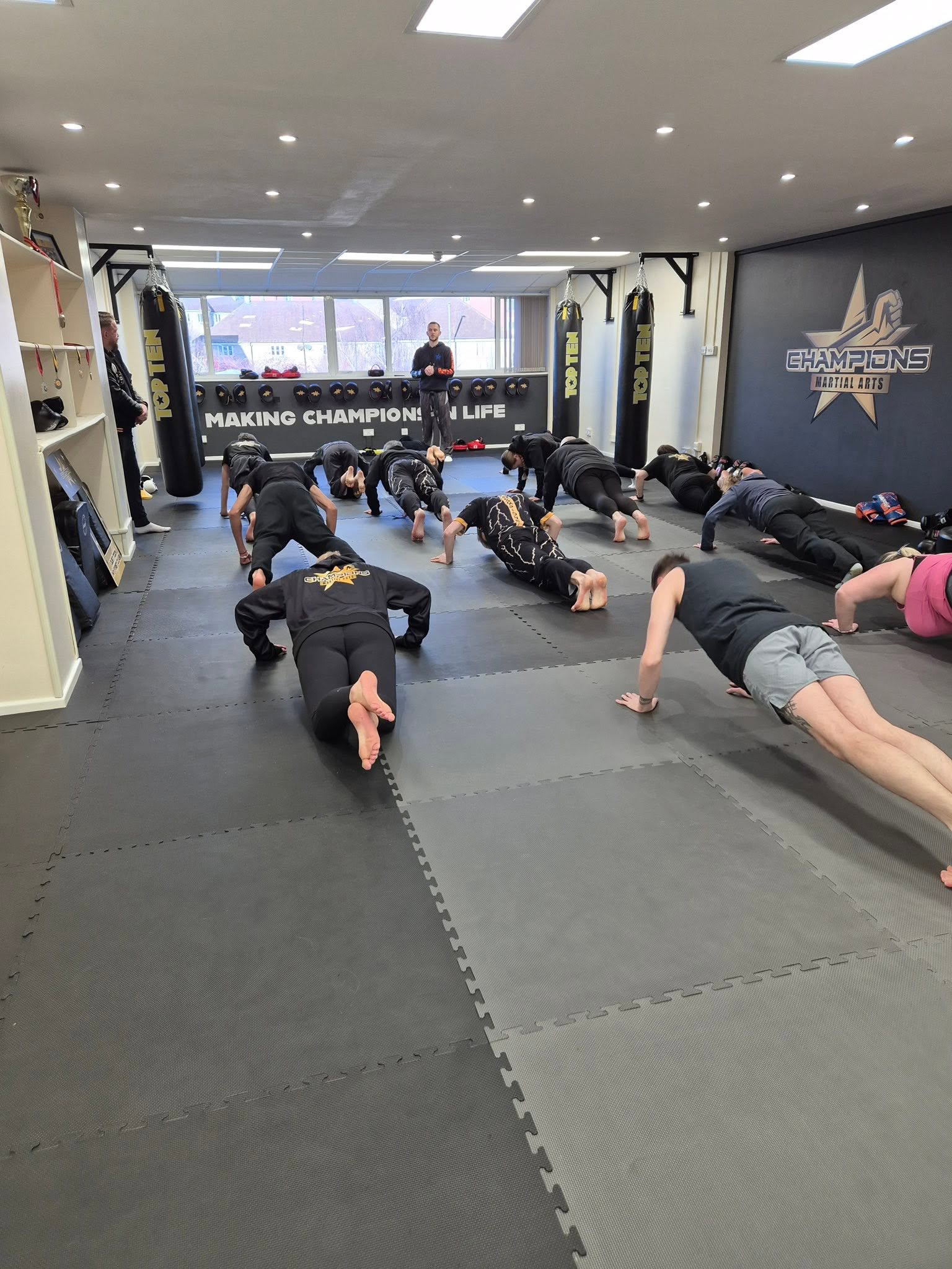 An Adult Fitness class at Champions Martial Arts Faringdon