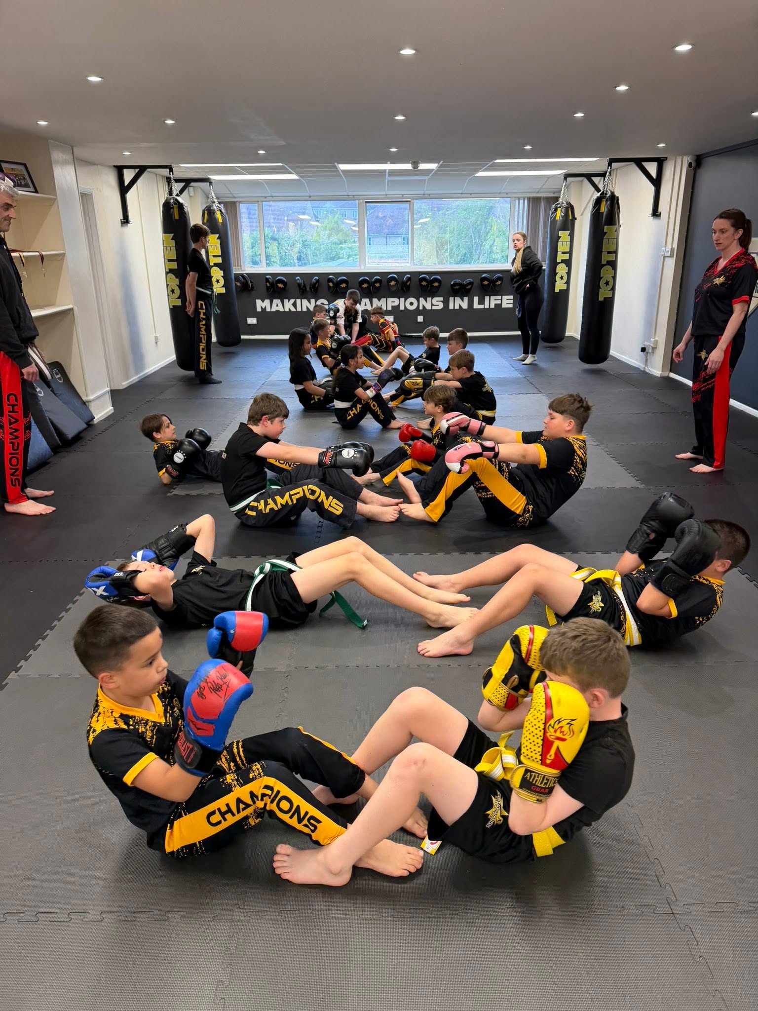 A Juniors class at Champions Martial Arts Faringdon